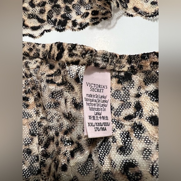 Victoria's Secret leopard sexy mesh  pjs set - Picture 6 of 8